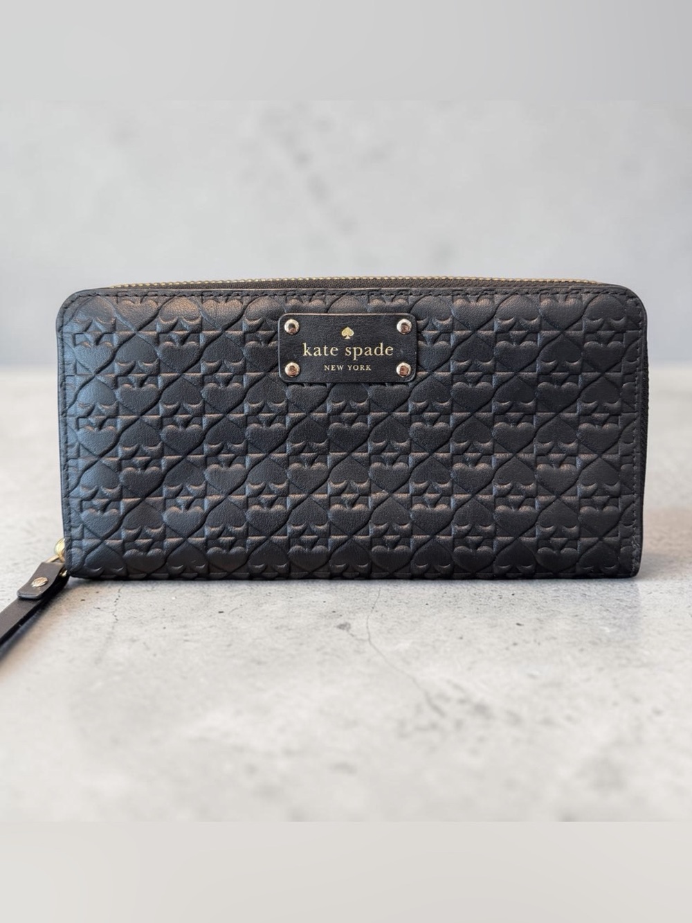 Kate Spade Penn Place Embossed Neda Zip-Around Wallet